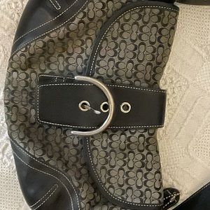 Black and white coach bag